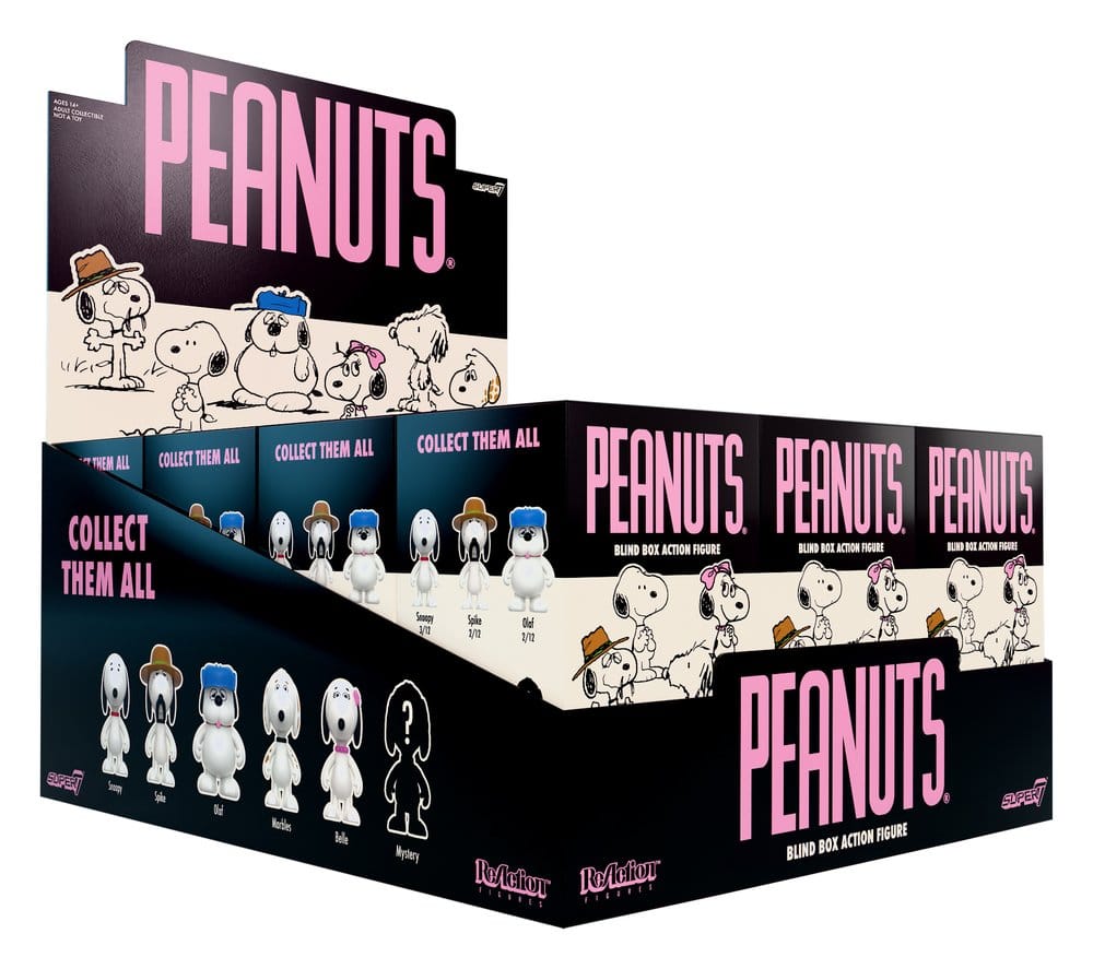 PRE ORDINE - Peanuts ReAction Action Figures Snoopy's Siblings Wave 10 Blind Box 10 cm Display (12)
