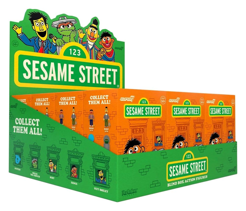PRE ORDINE - Sesame Street Action Figure Blind Box Wave 3 Display 23 cm