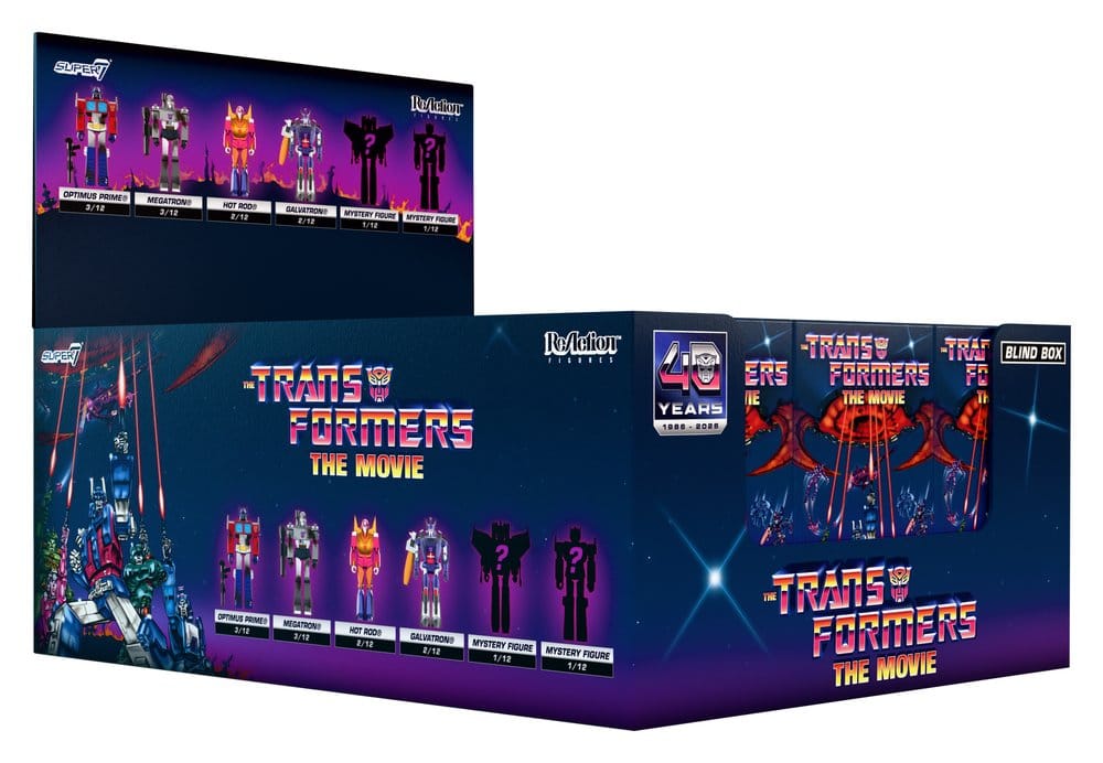 PRE ORDINE - Transformers ReAction Action Figures Wave 06 The Movie Blind Box 10 cm Display (12)