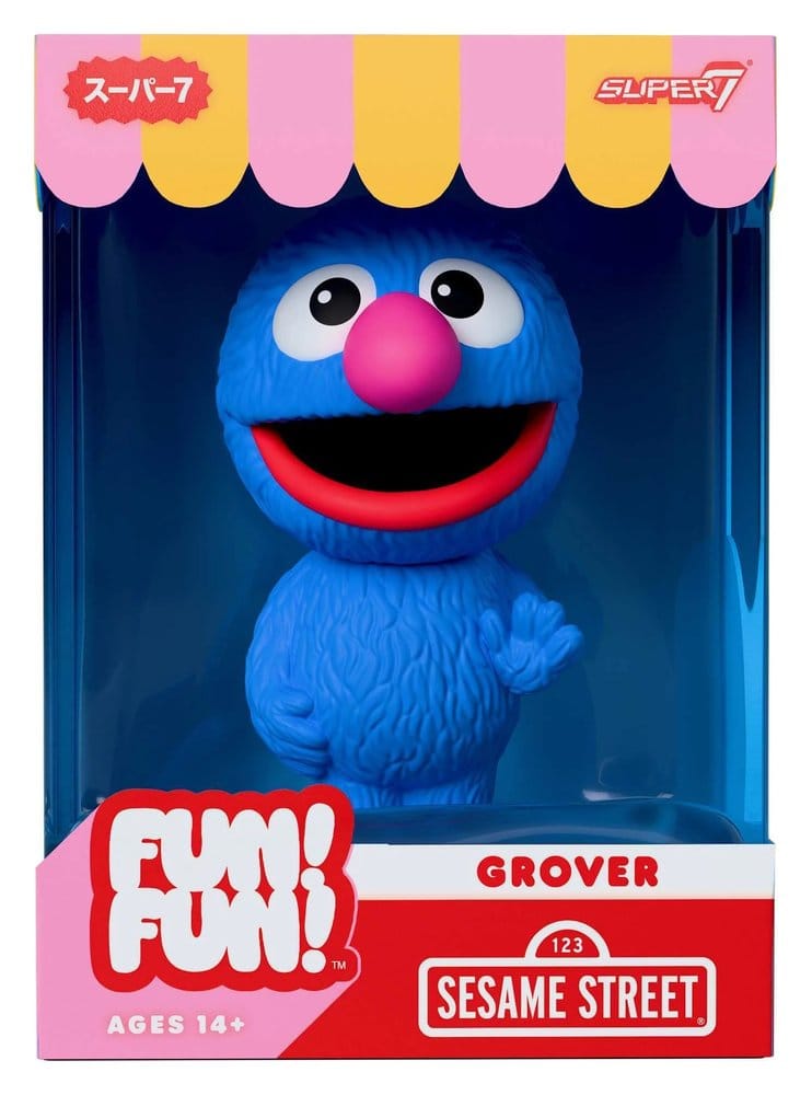 PRE ORDINE - Sesame Street Fun! Fun! Soft Vinyl Figur Wave 01 - Grover 18 cm
