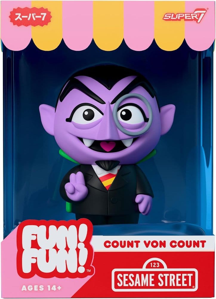 PRE ORDINE - Sesame Street Fun! Fun! Vinyl Figure Wave 01 - Count von Count 18 cm