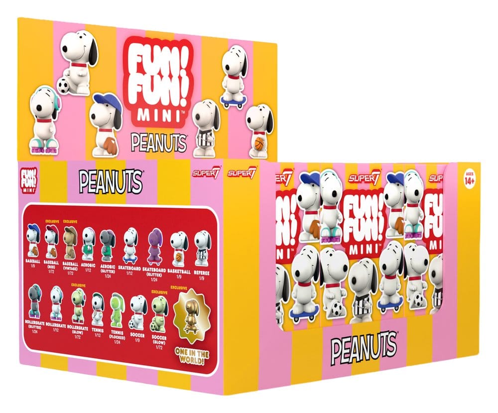 PRE ORDINE - Peanuts Fun! Fun! Mini Figures Wave 01 Athlete Snoopy Blind Box Display (9)
