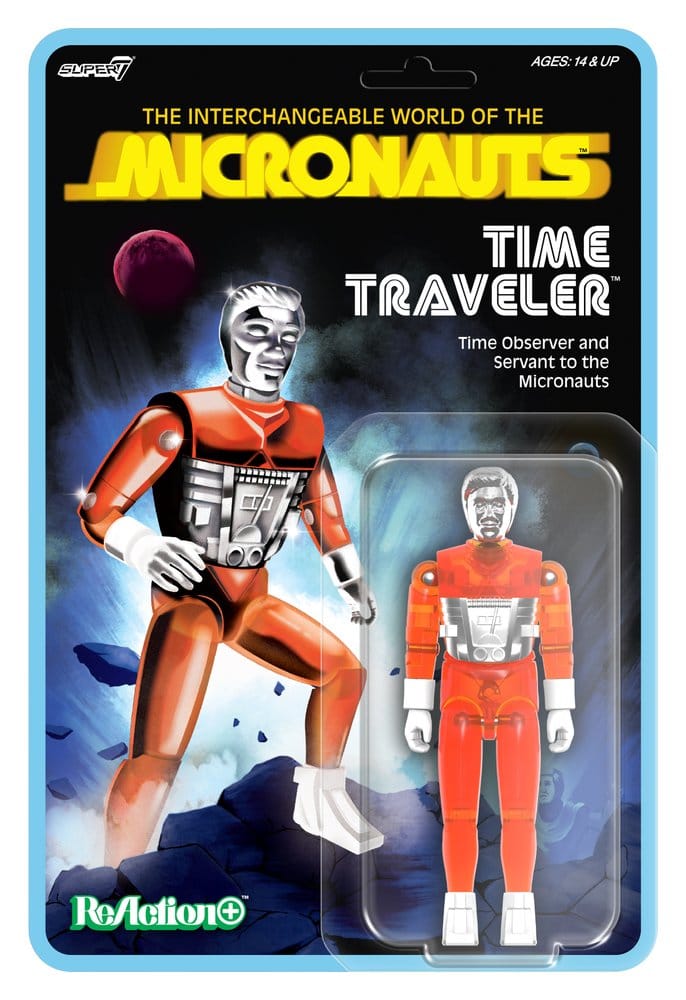 PRE ORDINE - Micronauts ReAction+ Action Figure Wave 04 Time Traveler (Translucent Orange)