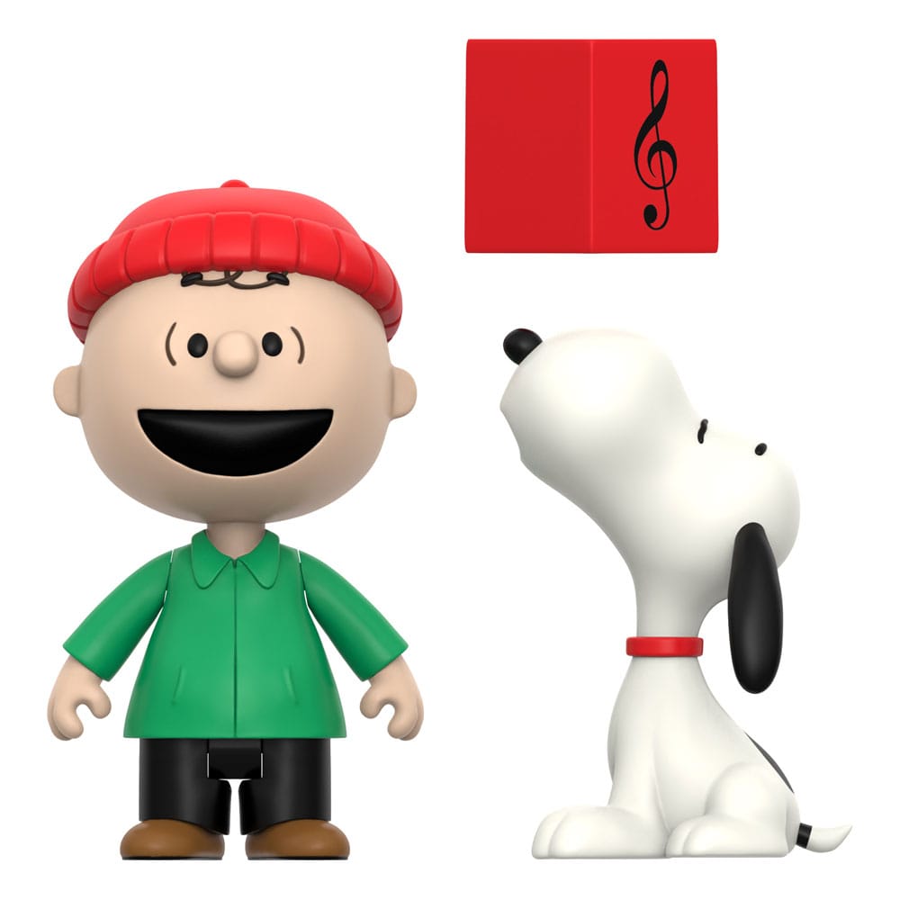 PRE ORDINE - Peanuts ReAction Action Figures 2-Pack Brown and Snoopy (Caroling) 10 cm