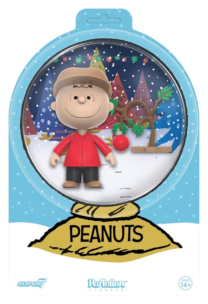 PRE ORDINE - Peanuts ReAction Action Figure Charlie Brown and Sad Tree (Snow Globe Card Back)