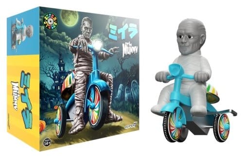 PRE ORDINE - Universal Monsters Super Cycles Vehicle The Mummy (Light Grey w/ Blue Trike)
