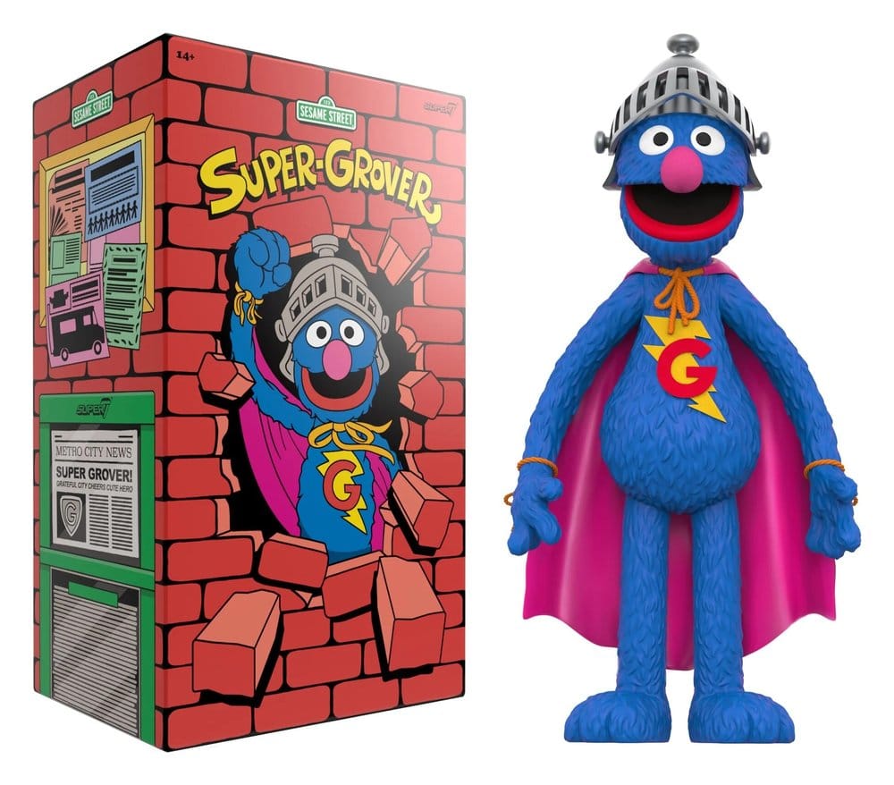 PRE ORDINE - Sesame Street Supersize Vinyl Figure Super Grover 36 cm