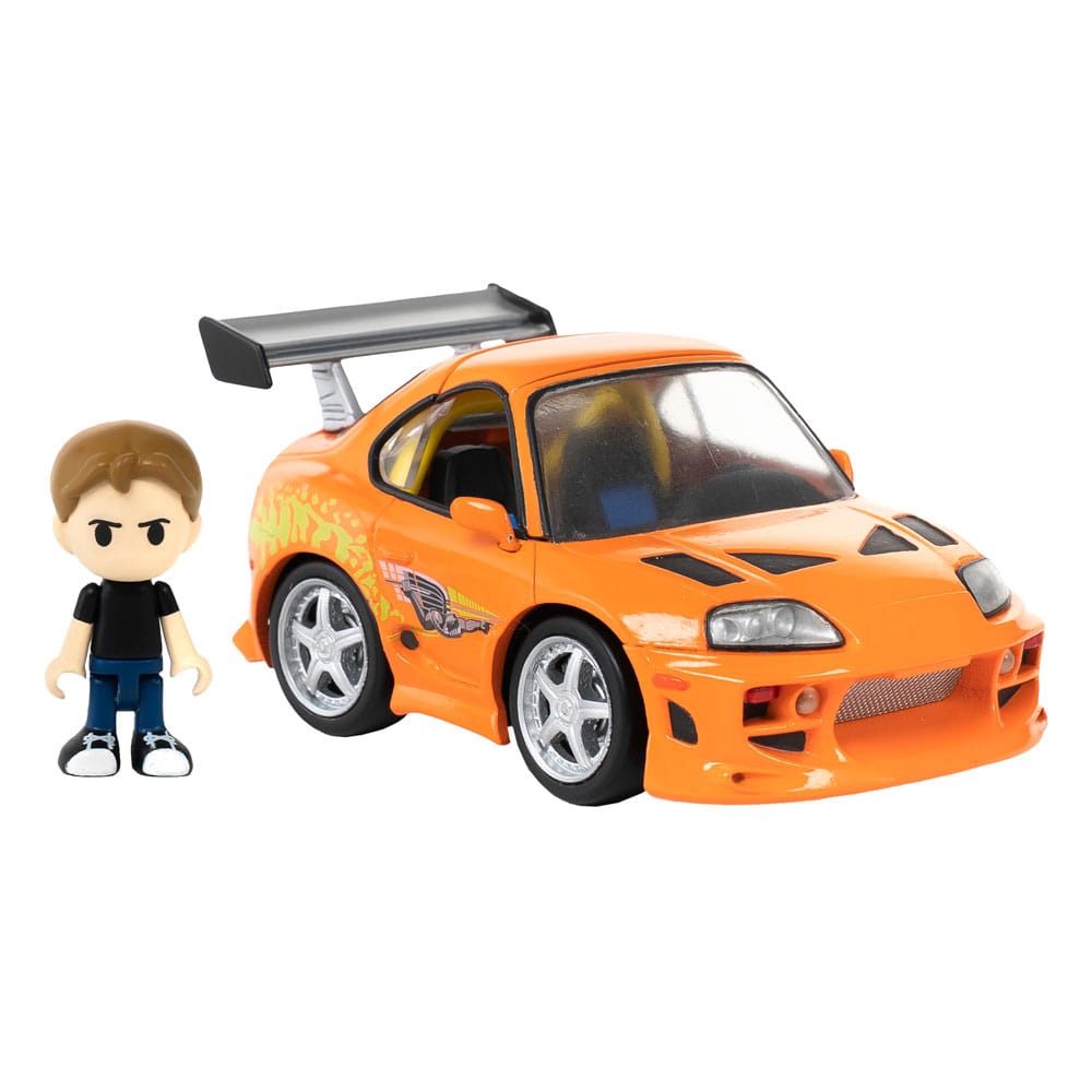 PRE ORDINE - Fast & Furious Q-Village Vehicle with mini-figure Toyota Supra JZA80 9 cm