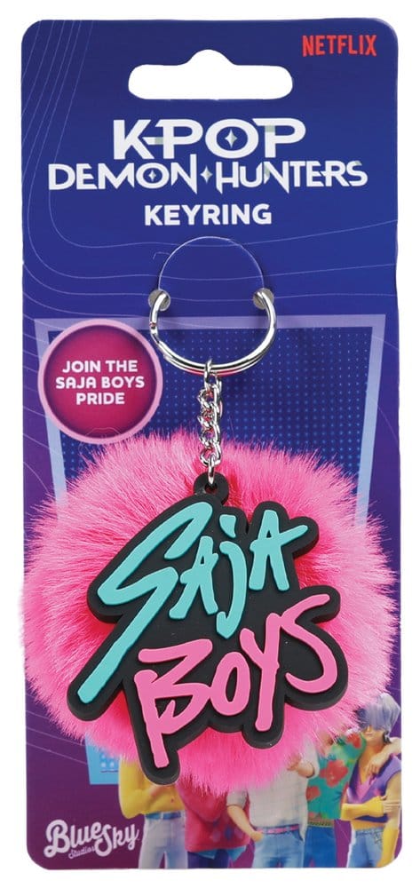 PRE ORDINE - KPop Demon Hunters Pom Pom Keychain Saja Boys
