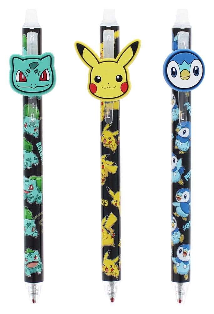 PRE ORDINE - Pokémon Erasable Gel Pens 3-Pack