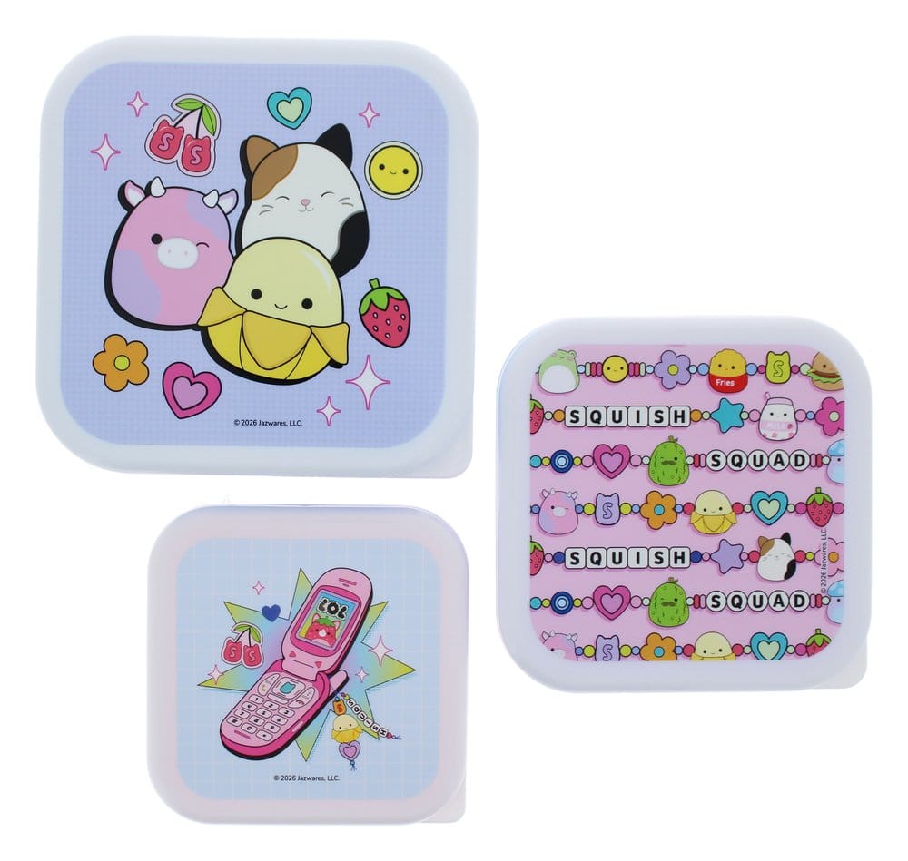 PRE ORDINE - Squishmallows Snack Boxes 3-Pack