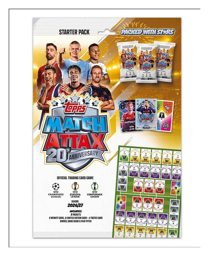PRE ORDINE - UEFA Club Competition Match Attax 2026/27 Trading Cards Starterpack
