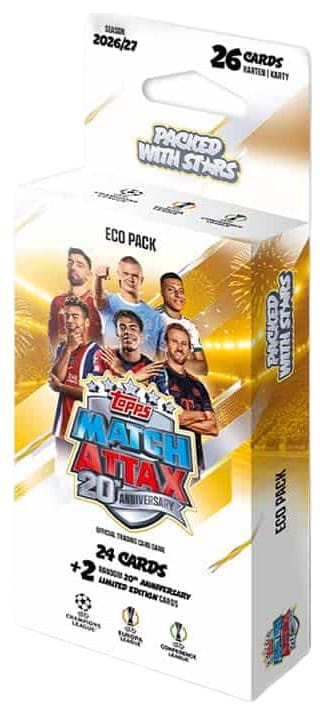 PRE ORDINE - UEFA Club Competition Match Attax 2026/27 Trading Cards Eco Pack