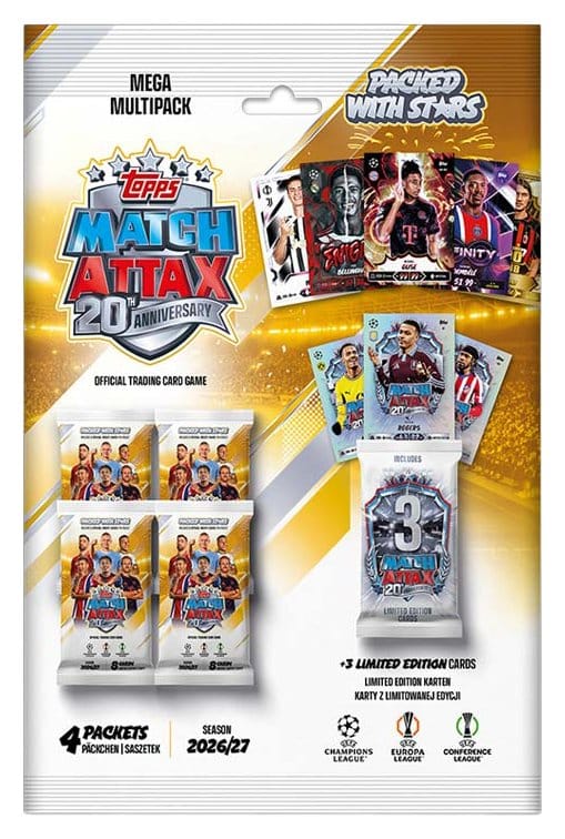 PRE ORDINE - UEFA Club Competition Match Attax 2026/27 Trading Cards Mega Multipack