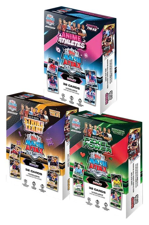 PRE ORDINE - UEFA Club Competition Match Attax 2026/27 Trading Cards Age of Heroes Mini Tin