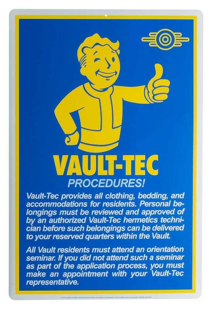 PRE ORDINE - Fallout Metal Sign Procedures