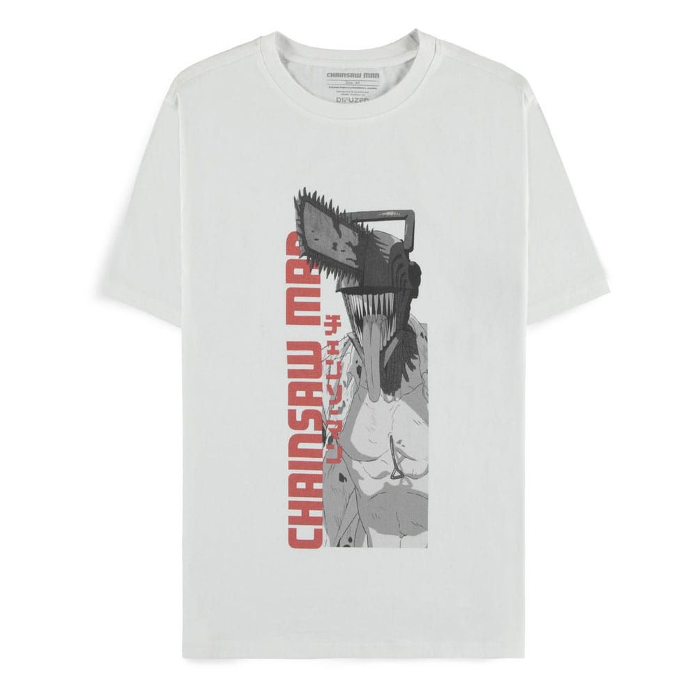 Chainsaw Man T-Shirt Chainsaw Man White Size XL