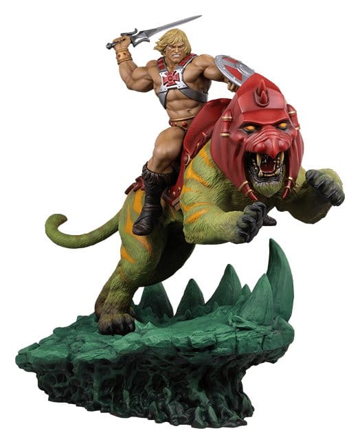 PRE ORDINE - Masters of the Universe 1/4 Figure He-Man & Battle Cat 76 cm