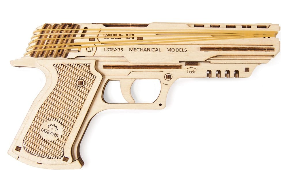 PRE ORDINE - Ugears 3D Wooden Puzzle Wolf-01 Handgun