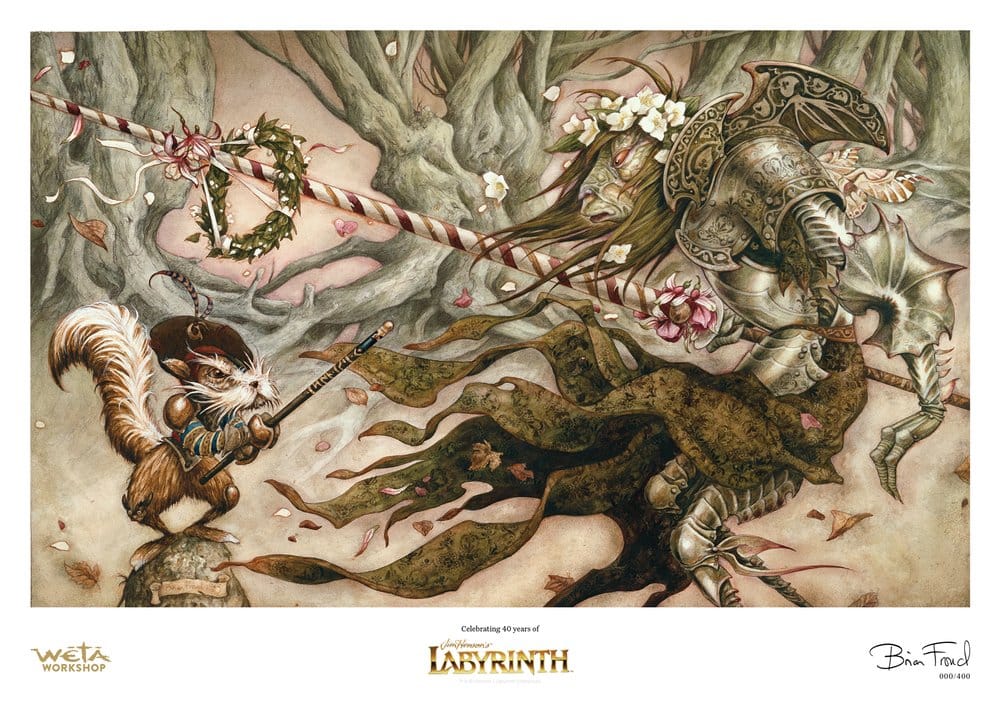 PRE ORDINE - Labyrinth (1986) Printed Art The Knight Who Never Yields Limited Edition 30 cm