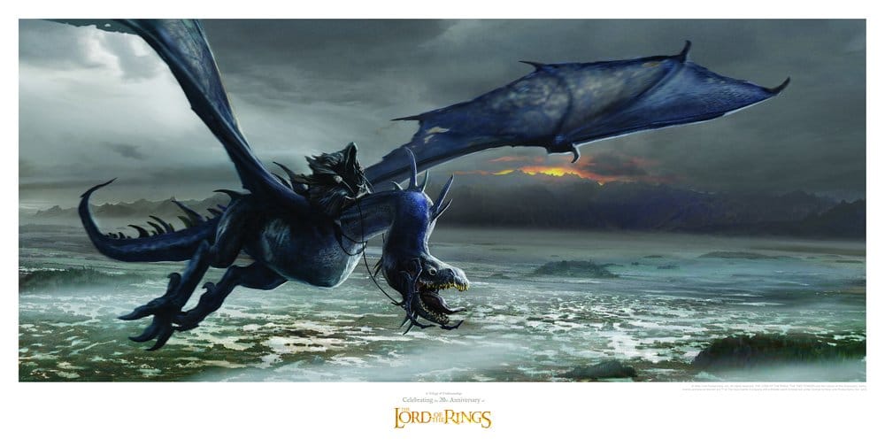 PRE ORDINE - Lord of the Rings Art Print Nazgul Ahunt 59 x 30 cm