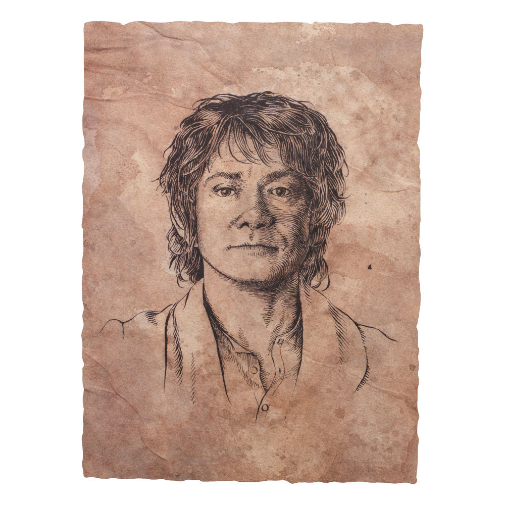 PRE ORDINE - The Hobbit Art Print Portrait of Bilbo Baggins 21 x 28 cm