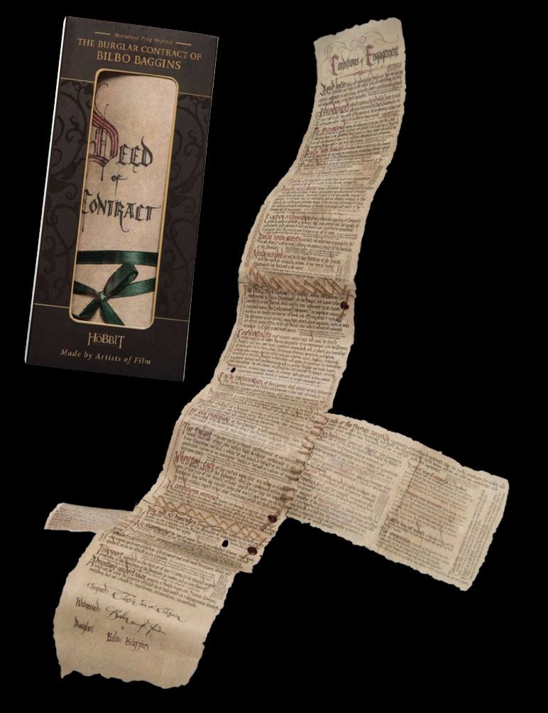 PRE ORDINE - The Hobbit Mini Replica The Burglar Contract of Bilbo Baggins