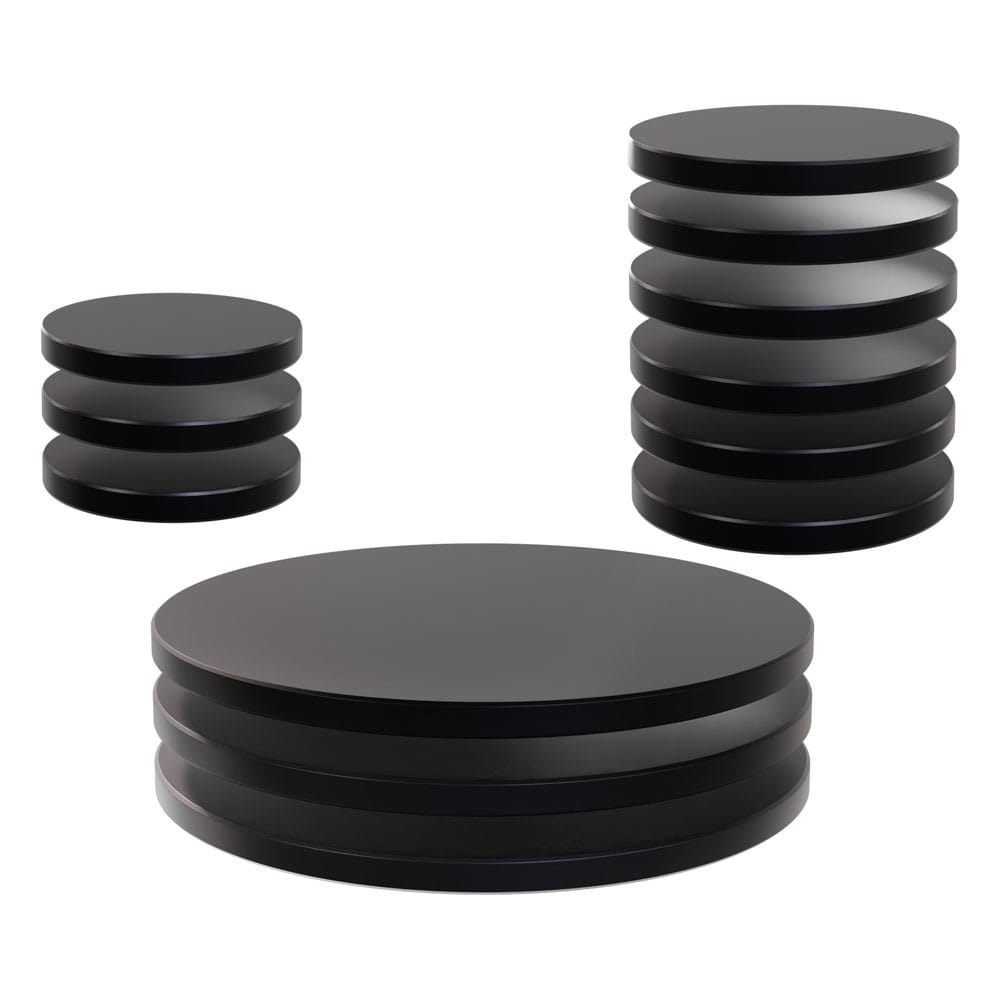 PRE ORDINE - WizKids Deep Cuts Black Bases for Miniatures 12-Pack