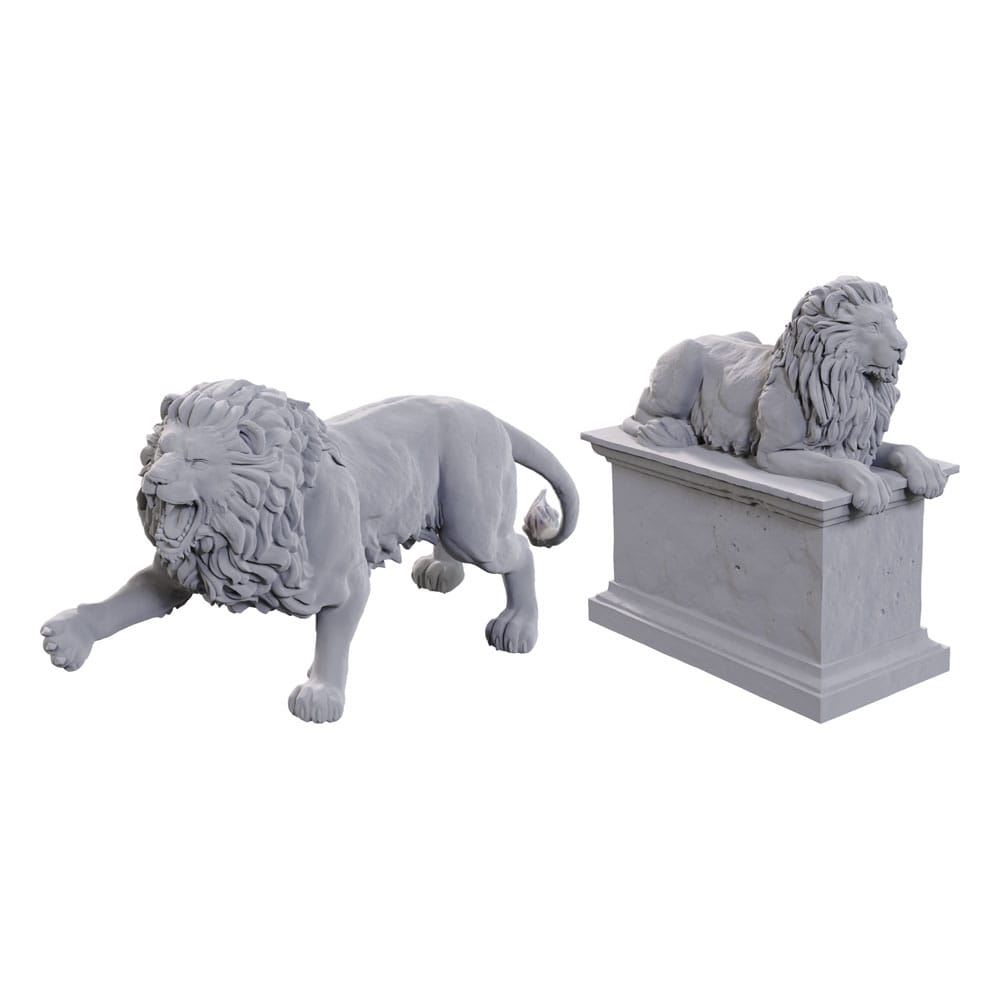 PRE ORDINE - WizKids Deep Cuts Miniatures Unpainted Miniatures 2-Pack Stone Lion