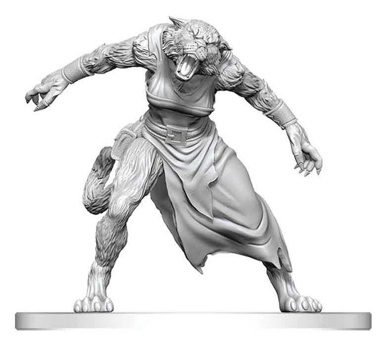 PRE ORDINE - Pathfinder Battles Deep Cuts Unpainted Miniature Weretiger 13 cm