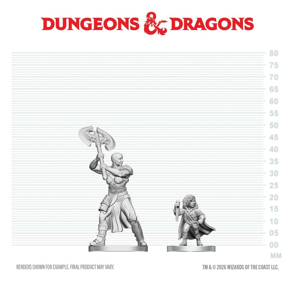 PRE ORDINE - D&D Nolzur's Marvelous Miniatures Mini Figures Goliath Barbarian & Halfling Rogue 13 cm