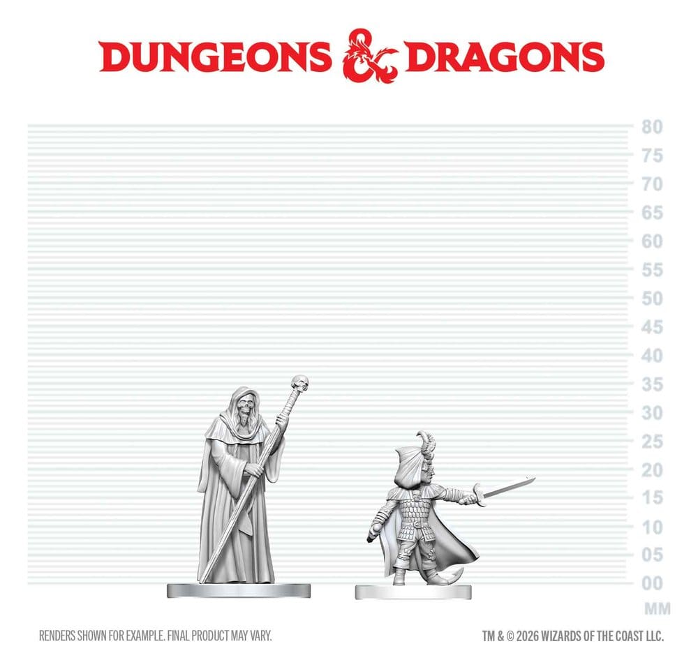 PRE ORDINE - D&D Nolzur's Marvelous Miniatures Mini Figures Cultist of Bhaal & Cultist of Myrkul 13 cm