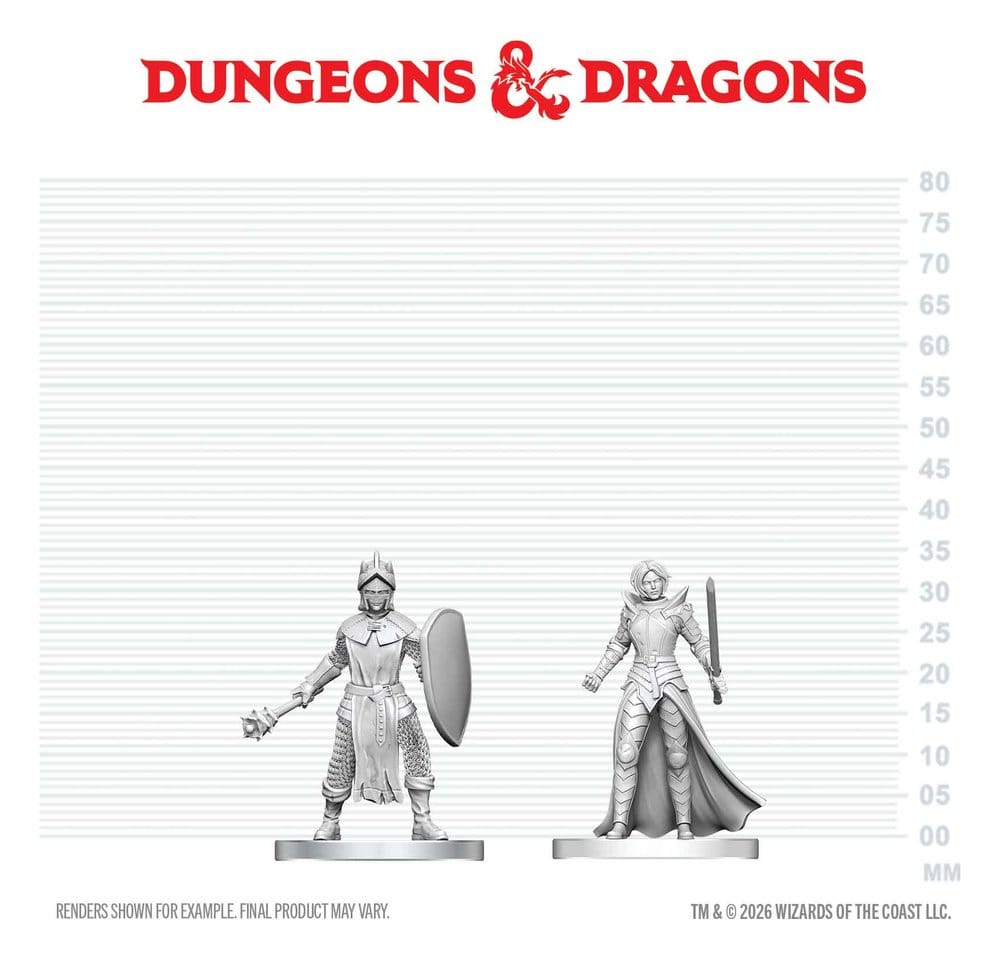PRE ORDINE - D&D Nolzur's Marvelous Miniatures Mini Figures Black Gauntlet & Zhentilar Paladin of Bane 13 cm
