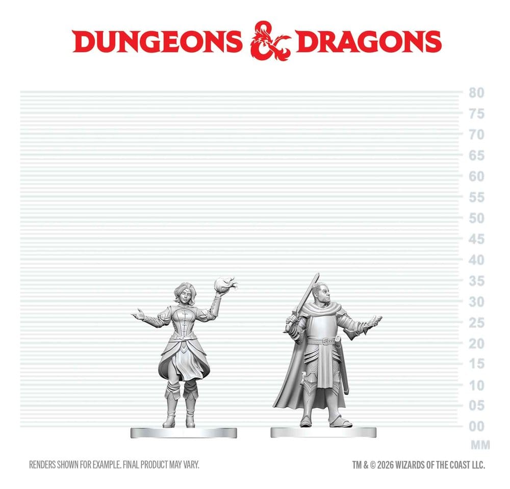 PRE ORDINE - D&D Nolzur's Marvelous Miniatures Mini Figures Knight & Mage Apprentice 13 cm