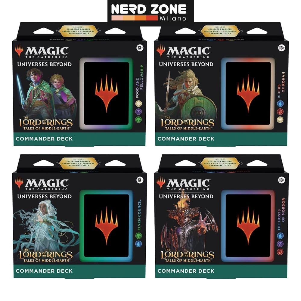 PRE ORDINE - WIZARD OF THE COAST - Magic the Gathering The Lord of the Rings: Tales of Middle-earth Commander Decks Display (4) english