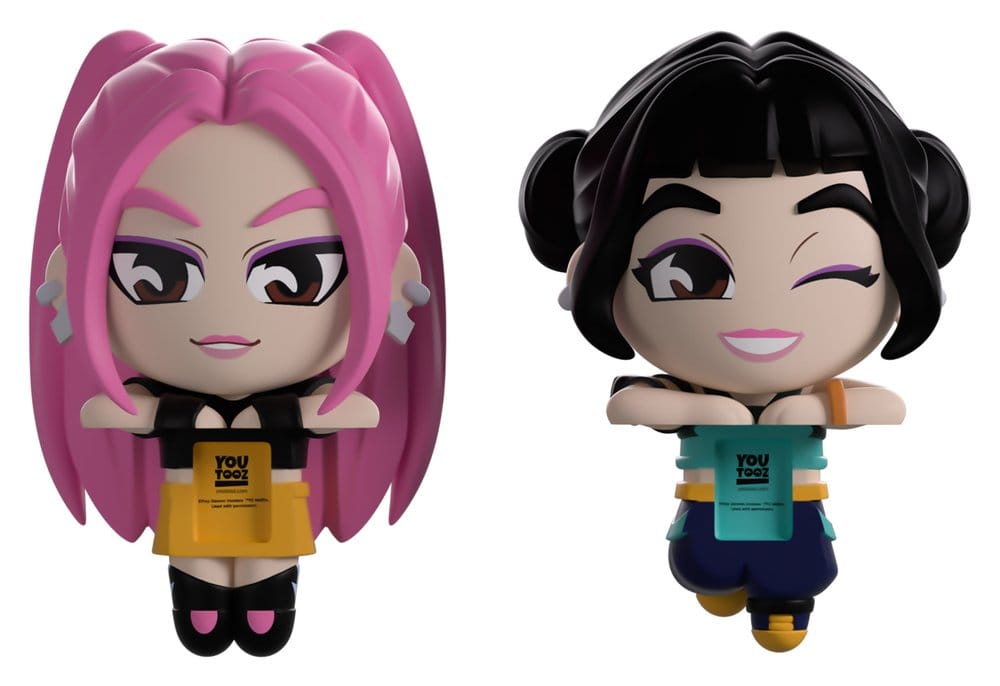 PRE ORDINE - KPop Demon Hunters Vinyl Figures Mira & Zoey Monitor Buddiez 6 cm