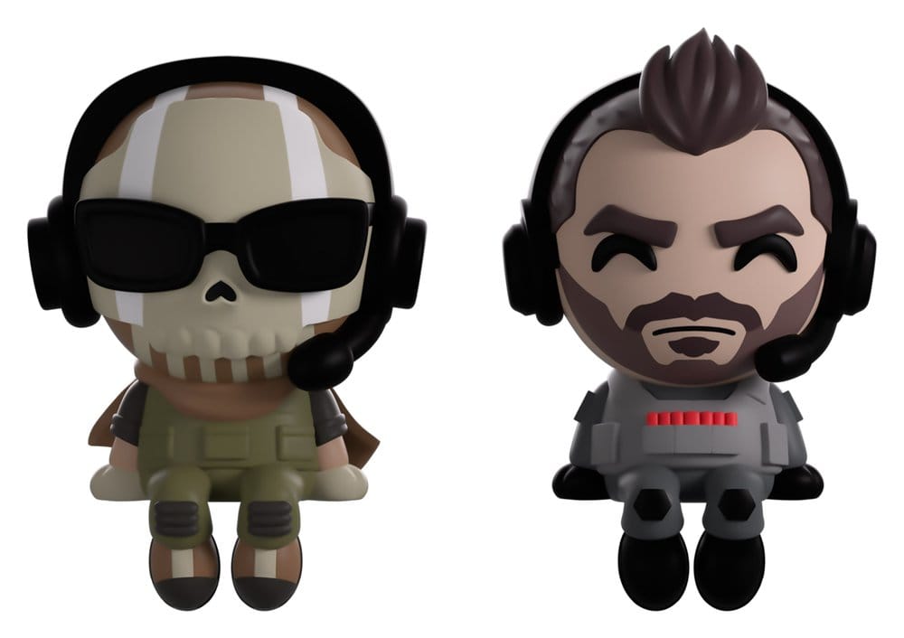 PRE ORDINE - Call of Duty Vinyl Figures Ghost & Soap Monitor Buddiez 7 cm