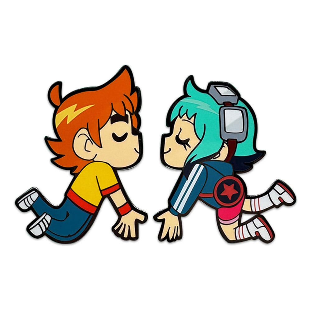 PRE ORDINE - Scott Pilgrim Pin Badge Scott & Ramona Kissing 5 cm