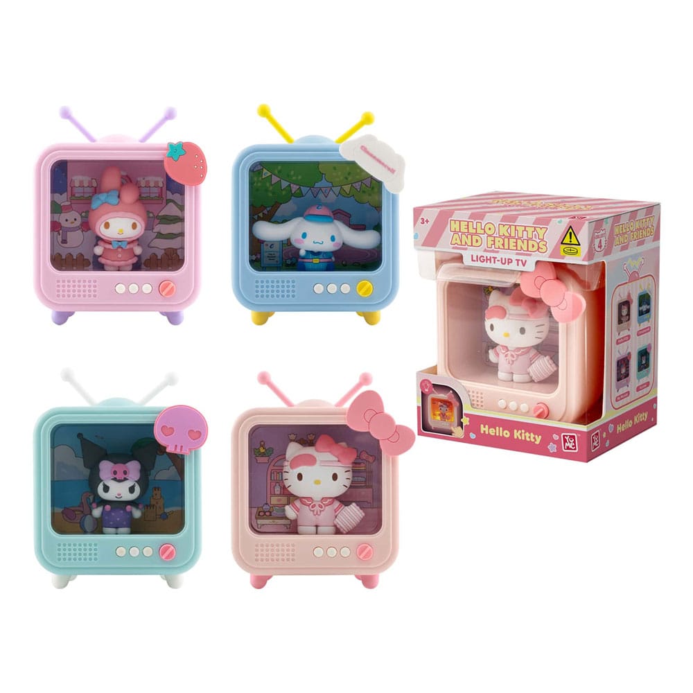 PRE ORDINE - Sanrio Bedside Light TV Series Mini Figures Hello Kitty and Friends 8 cm Display (8)
